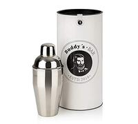 Buddy's Bar Classic Bar-Shaker 500ml Premium Cocktail Shaker, Food Safe, Dishwasher Safe, Gift Box Included, Polished Stainless Steel