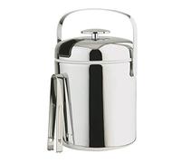 Buddy's Bar - Ice Box Set, Glossy ice Bucket with a Precious Plastic Coating Made of Stainless Steel Including ice Tong and Drainer with Handle, Special Insulation, 1,3 LTR.