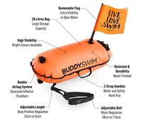 Buddyswim Buoy With Flag 28l