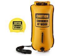 Buddyswim Caution Swimmer At Work Buoy 28l Yellow 28 Liters