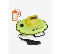 BUDDYSWIM Open Water Swim Buoy Hydrastation with Easily Accessible Central Watertight Pouch for Storage of Belongings, Water Bottle or Food. Includes Waterproof Mobile Phone Case.