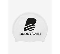 BuddySwim Logo silicone swim cap white