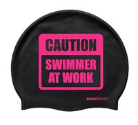 BUDDYSWIM Men's and Women's Silicone Swimming Caps for Swimming Pools or Open Water. Eye-catching colours for high visibility.