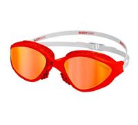 Buddyswim OzeanX Swim Goggles - Red Frame/Orange Mirror Lenses