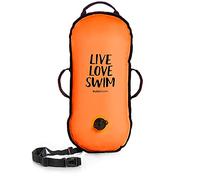 BUDDYSWIM Ultralight Swim Buoy Tow Float with Adjustable Waist Belt for Open Water. Ideal for Crossings and Competitions. Nylon finish, Resistant, with Handles
