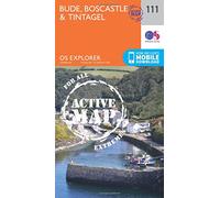 Explorer Active 111 Bude, Boscastle & Tintagel Map With Digital Version - Orange, Orange One Size