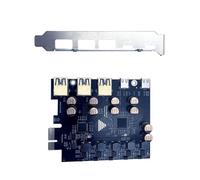 budebuse PCIE to 2 Port Type C 3 Port USB Gen1 5Gbps Expansion Card Adapter Power Supply PCIE USB Expansion Add on