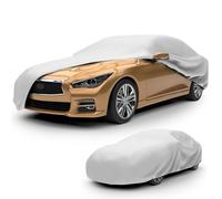 Budge Lite Car Cover Dirtproof, Scratch Resistant, Breathable, Dustproof, Car Cover Fits Sedans up to 200", Gray