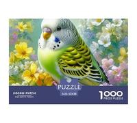 Budgerigar Bird Floral Durable Paper Fun Brain Challenge, Suitable for Adults Seeking Relaxing And Rewarding Hobbies 52x38cm/1000pcs