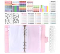 Budget Activity Folder, Budget Binder Money Saving Wallet, A6 Budget Binder Notebook, Portable A6 Budget Binder, Planning Budget Wallet, Cash Storage Box for Budgeting and Saving Money (Pink)