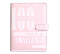 Budget Binder - 100 Day Savings Challenge Book, Money Saving Organizer | PU Leather Material, Practical Budget Planner with Tracker, Finance Management Wallet for Home Office, 380g