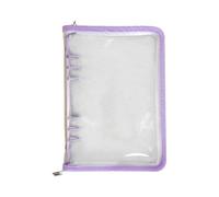 Budget Binder Folder - A5 Journal Shell, PVC Transparent Cover, 6 Ring Refillable Notebook with Detachable Waterproof Design | Organizer Binder for School Travel Office Planning and Documents