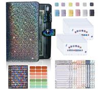 Budget Binder | Gypsophila A6 Binder Money Saving Organizer | Stylish Budget Binnder with Zipper Envelopes | Cash Envelope Ideal for School, Office, Finance