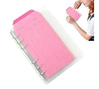 Budget Binder with Money Envelopes - Budget Envelopes With Ring Binders, 6-Ring 12 Colorful Envelope A6 Portable Planner | Cash Budget Binder | For Home School Office Personal Accounting College Gel
