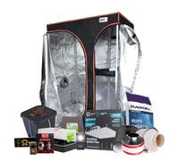 Budget DWC Multi-Chamber Grow Tent Kit - Complete Hydroponic Setup with OxyPot, BAY6 Tent, Omega LED Grow Lights, Propagation Gear, Fan & Filter | All-in-One Flower, Veg & Clone Grow System