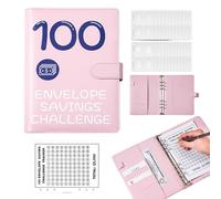 Budget Envelope System - Cash Envelope Challenge Cash Envelope Binder, Money Folder Organizer | Financial Saving Kit, Waterproof Cash Envelope Binder, Finances for Cash Budget Organising, Folder