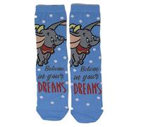 Budget Gifts Dumbo Women's Socks, Size Uk 4-8, 1 Pair, Multi Color, Ankle Length, Machine Washable, Officially Licensed Dumbo Merchandise