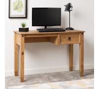 Budget Mexican Study Desk Distressed Waxed Pine Rustic Writing Computer Desk