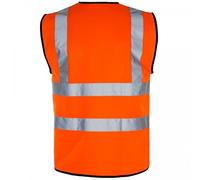 Budget Orange or Yellow Hi Vis/Viz Safety Vest, Waistcoat, Tabard EN ISO 20471 Class 2 supplied by Simply Hi Vis Clothing UK