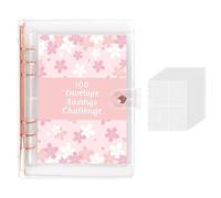 Budget Organizer Book - Pink A6 Planning Book Cash Envelope Holder Savings Challenge Tracker Money Management | Reutil A6 Binder Set
