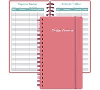 Budget Planner - A6 Expense Budget Tracker, Budget Book for Ledger Book, Money Organizer for Wallet, 3.75" x 6.75", Pink