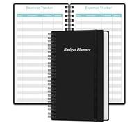 Budget Planner - A6 Expense Budget Tracker, Budget Book for Ledger Book, Money Organizer for Wallet, 3.75" x 6.75", Black
