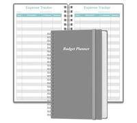 Budget Planner - A6 Expense Budget Tracker, Budget Book for Ledger Book, Money Organizer for Wallet, 3.75" x 6.75", Gray