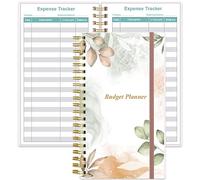 Budget Planner - A6 Expense Budget Tracker, Budget Book for Ledger Book, Money Organizer for Wallet, 3.75" x 6.75", Rose Leaf