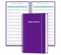 Budget Planner - A6 Expense Budget Tracker, Budget Books for Ledger Book, Money Organizer for Wallet, 3.75" x 6.75", Purple