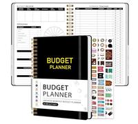 Budget Planner Account Book, Monthly Expense Tracker Notebook, Savings Tracker, Debt Tracker, Bill Tracker, Monthly Budget Review, 5.5 x 8.5 Inch, Black