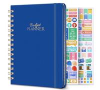Budget Planner - Budget Book with Bill Organizer and Expense Tracker, 6.1" x 8.25", 12 Month Undated Finance Planner/Account Book to Take Control of Your Money, Start Anytime - Royal Blue