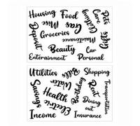 Budget Planner Cash Envelope Savings 6 Holes Binder for Financial Management A6 Laser Loose-Leaf Notebook Housing for Home, Office, Daily(2Pcs Sticker)