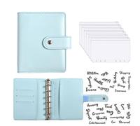 Budget Planner Cash Envelope Savings Money 6 Holes Binder for Financial Management A7 Loose-Leaf Notebook Housing for Home, Office, Daily(Color2)