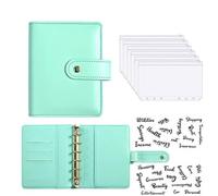 Budget Planner Cash Envelope Savings Money 6 Holes Binder for Financial Management A7 Loose-Leaf Notebook Housing for Home, Office, Daily(Color4)