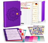 Budget Planner, German A6, Financial Planner, Household Book for Enter, Savings Book for Money, Budget Planner, Money Saving Folder, Budget Binder, Money Organiser, Personal Organiser (Purple)