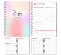 Budget Planner & Monthly Bill Organizer | Finance Budget Planner, Financial Savings, Debt, Income, Expenses, Spending & Bill Trackers - A5 Pastel Rainbow