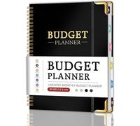 Budget Planner - Monthly Budget Book with Expense Tracker Notebook, 7.2" x 10", Undated Financial Planner＆Bill Organizer to Manage Your Money Effectively, For Families, Business, Black