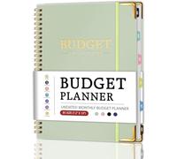 Budget Planner - Monthly Budget Book with Expense Tracker Notebook, 7.2" x 10", Undated Financial Planner＆Bill Organizer to Manage Your Money Effectively, For Families, Business, Green