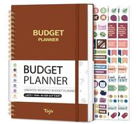 Budget Planner - Monthly Budget Book with Expense Tracker Notebook, Undated Bill Organizer & Finance Planner to Take Control of Your Money, 2025-2026 Account Book to Manage Your Finances-Rust Brown