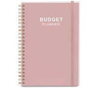 Budget Planner - Monthly Finance Organizer with Expense Tracker Notebook to Manage Your Money Effectively, Undated Finance Planner/Account Book, Start Anytime, 1 Year Use, A5, Rose
