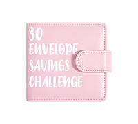 Budget Savings Book, 30 Envelope Money, Waterproof Cash Challenge Wallet, for Office School Classroom Travel Birthday Party Women Men Kids Teens Finance Management Saving System Tool 4.53x4.33 Inches