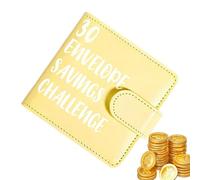 Budget Savings Book, 30 Envelope Money, Waterproof Cash Challenge Wallet, for Office School Classroom Travel Birthday Party Women Men Kids Teens Finance Management Saving System Tool 4.53x4.33 Inches