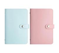 Budgeting Challenge Organizer Book - PU Leather Savings Planner Binder, Cash Envelope Wallet, Expense Tracker Notebook, Portable Budget Journal | Home Office School Travel Finance 7.24x4.65 Inches