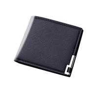Budgeting Envelopes Wallet Color Men Open Purse Multiple Card Slots Clutch Bag (Black, One Size)