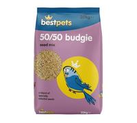 Budgie 50/50 Seed Mix - Natural Blend of Millet, Canary & Niger Seeds, Complete Daily Nutrition For Small Garden Birds, Cockatiels, Parakeets & Lovebirds, Healthy Energy & Feather Support