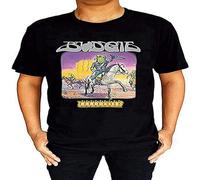 Budgie Bandolier Rock Metal Band Logo Unisex 100% Cotton Short-Sleeve T-Shirts Black L