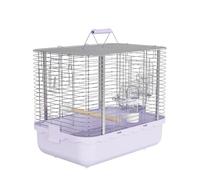 Budgie Cage for Canary Bird, Plastic Bird Cage Small Bird Cage With Feeding Bowls Bird Cage For Parakeet Budgie Aviary Cockatiel(Purple)