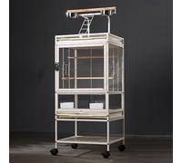 Budgie Cage, Parakeet Cage With Stand, With Universal Wheels, With Storage Rack, For Small And Medium-sized(19 * 18 * 51in)