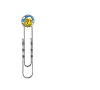 Budgie codey6 Dome on Bookmark Clip Slide Metal Ticket Holder Book