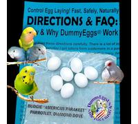 Budgie Dummy Bird Eggs Stop Brooding Laying! 7 Solid Plastic Fake Eggs Parakeet, Parrotlet, Dia Dove DE Brand USA